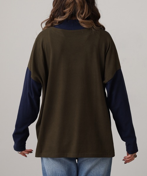 BRODIAEA(ブローディア)の「BRODIAEA 起毛配色プルオーバー(Tシャツ/カットソー・レディース・ネイビー/ダークブラウン/グレー・40)」の19枚目の写真