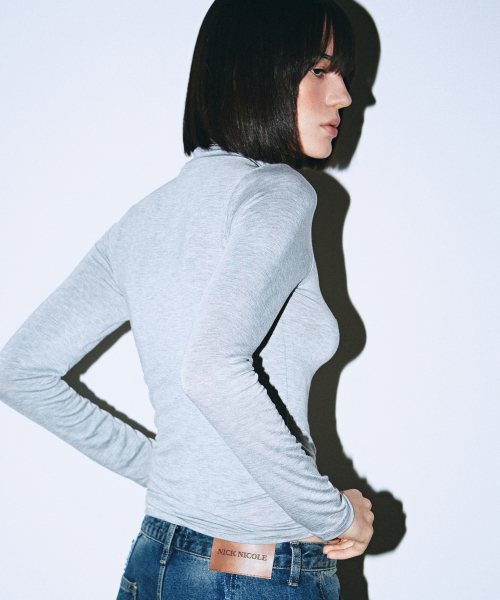 NICK&NICOLE（ニックアンドニコール）の「[ESSENTIAL] MINIMAL SPAN TURTLENECK_GRAY（Tシャツ/カットソー・レディース・その他・FREE）」の3枚目の写真