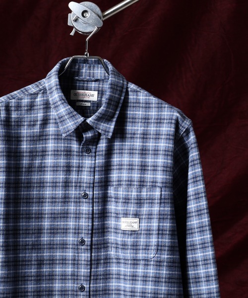 GUESS JEANS（ゲスジーンズ）の「GUESS JEANS チェック長袖シャツ（シャツ/ブラウス・メンズ・ダークグレー/ダークブルー・XL/S/L/M）」の2枚目の写真
