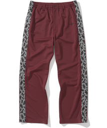 Leopard Side Line Track Pants - Red