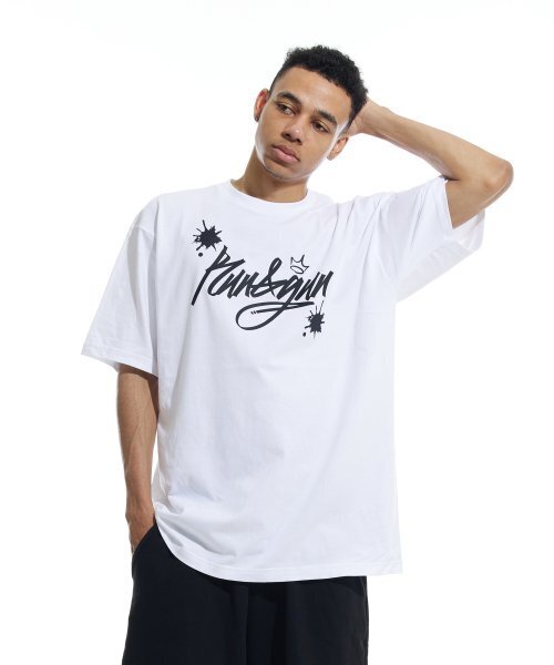 CREAM SODA LAB(クリームソーダラボ)の「ラン&ガン 半袖Tシャツ ホワイト ブラック(Tシャツ/カットソー・メンズ・その他・MEDIUM/LARGE/X-LARGE/XX-LARGE)」の5枚目の写真