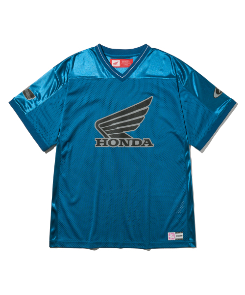 PHYPS MOTORCYCLE(フィップスモーターサイクル)の「Original Wing logo Mesh T-shirt Blue Green(Tシャツ/カットソー・レディース・その他・SMALL/MEDIUM/LARGE/X-LARGE)」の6枚目の写真