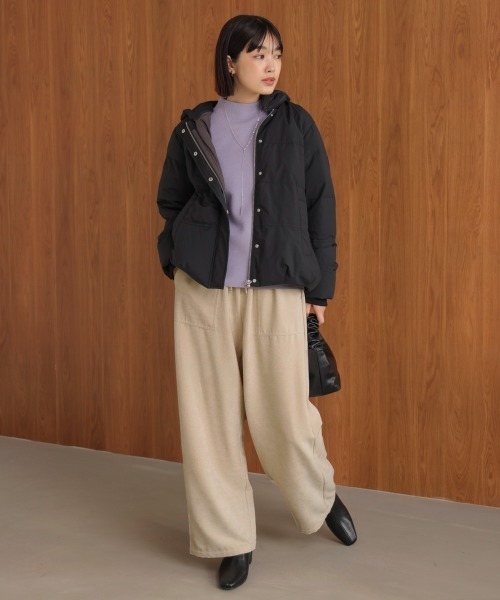 Bou Jeloud（ブージュルード）の「起毛リラックスパンツ（その他パンツ・レディース・ブラック/アイボリー/ブルー・38）」の5枚目の写真