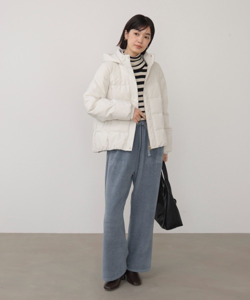 Bou Jeloud（ブージュルード）の「起毛リラックスパンツ（その他パンツ・レディース・ブラック/アイボリー/ブルー・38）」の11枚目の写真