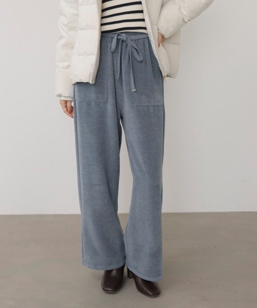 Bou Jeloud（ブージュルード）の「起毛リラックスパンツ（その他パンツ・レディース・ブラック/アイボリー/ブルー・38）」の15枚目の写真