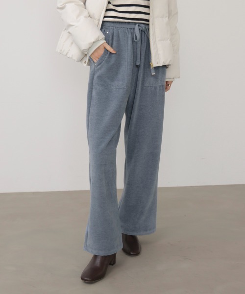 Bou Jeloud（ブージュルード）の「起毛リラックスパンツ（その他パンツ・レディース・ブラック/アイボリー/ブルー・38）」の18枚目の写真