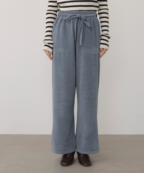 Bou Jeloud（ブージュルード）の「起毛リラックスパンツ（その他パンツ・レディース・ブラック/アイボリー/ブルー・38）」の21枚目の写真