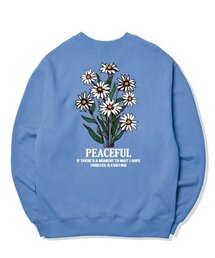 DAISY BUNDLE GRAPHIC クルーネック - ブルー