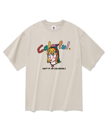 カラフル半袖Tシャツベージュ