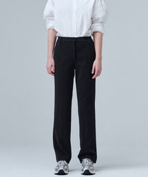 MALOUPE（マロップ）の「2132 クロップストレートパンツ (ブラック)（スラックス）」