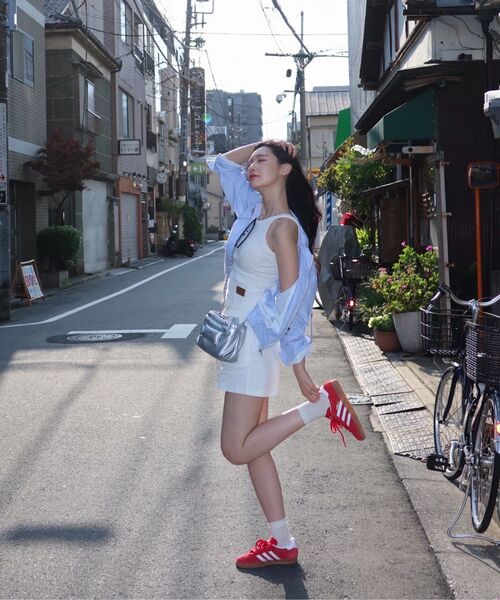 SSIN AND LEE(シンアンドリー)の「(W)クルージングストライプハリントンジャケットブルー(ブルゾン・レディース・その他・F)」の9枚目の写真
