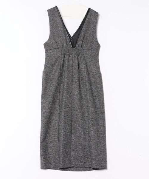 12Twelve Agenda（トゥエルブ　アジェンダ）の「合皮パイピングツイードナロージャンスカ（ワンピース・レディース・チャコールグレー/ベージュ・M）」の14枚目の写真