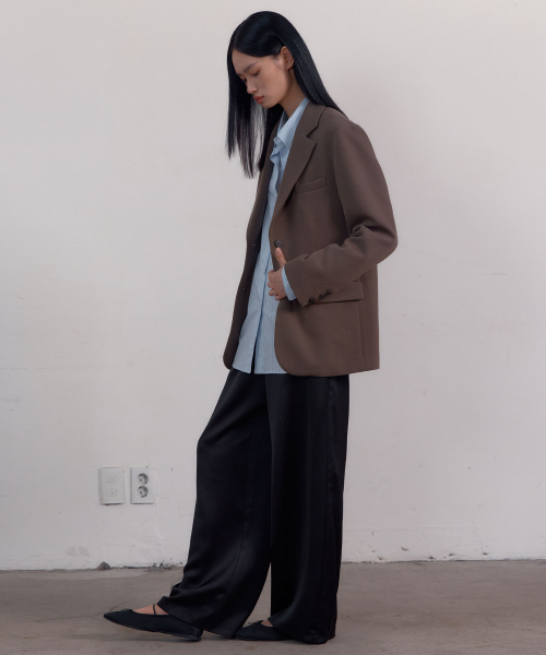 38COMEONCOMMON(38カモンコモン)の「Over Wool Single Jacket (Khaki Brown)(テーラードジャケット・レディース・その他・FREE)」の2枚目の写真