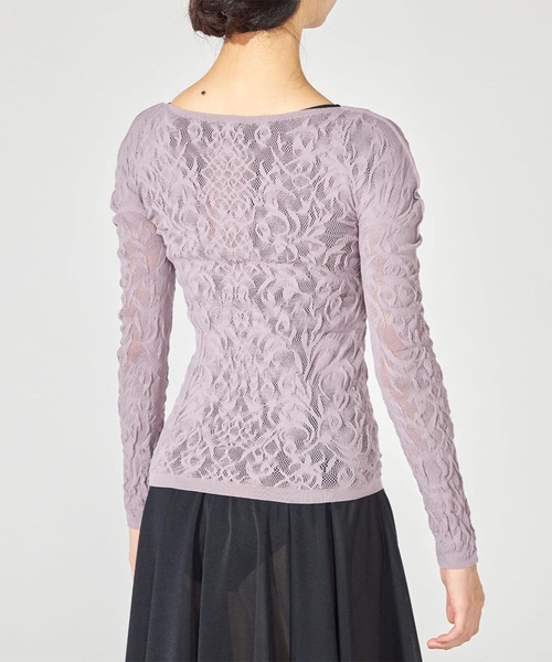 Chacott（チャコット）の「【ノーソーイングニット】バレリーナネックジップトップ（ニット/セーター・レディース・ブラック/グレー・M）」の10枚目の写真