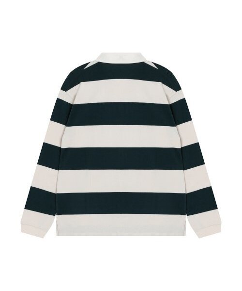 CONTEMENT(コンテメント)の「TWO COLOR STRIPE POLO T-SHIRT(ポロシャツ・メンズ・グリーン・LARGE/X-LARGE)」の4枚目の写真
