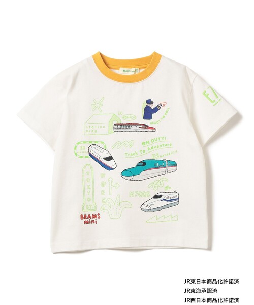 BEAMS mini（ビームスミニ）の「JR 新幹線 Tシャツ 2026SS（90～140cm）（Tシャツ/カットソー・キッズ・サックスブルー/ネイビー/オフホワイト・100/90/140/130/120/110）」の2枚目の写真