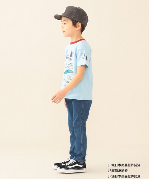 BEAMS mini（ビームスミニ）の「JR 新幹線 Tシャツ 2026SS（90～140cm）（Tシャツ/カットソー・キッズ・サックスブルー/ネイビー/オフホワイト・100/90/140/130/120/110）」の5枚目の写真