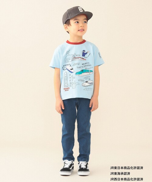 BEAMS mini（ビームスミニ）の「JR 新幹線 Tシャツ 2026SS（90～140cm）（Tシャツ/カットソー・キッズ・サックスブルー/ネイビー/オフホワイト・100/90/140/130/120/110）」の7枚目の写真