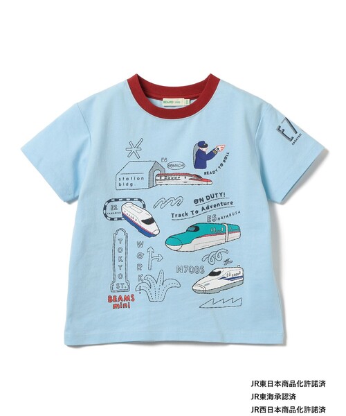 BEAMS mini（ビームスミニ）の「JR 新幹線 Tシャツ 2026SS（90～140cm）（Tシャツ/カットソー・キッズ・サックスブルー/ネイビー/オフホワイト・100/90/140/130/120/110）」の9枚目の写真