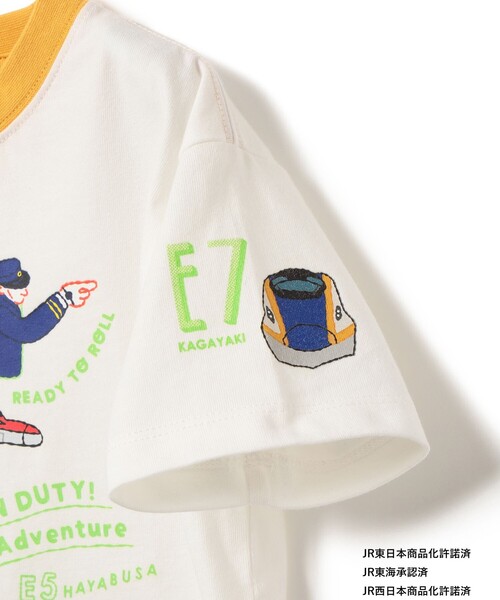 BEAMS mini（ビームスミニ）の「JR 新幹線 Tシャツ 2026SS（90～140cm）（Tシャツ/カットソー・キッズ・サックスブルー/ネイビー/オフホワイト・100/90/140/130/120/110）」の13枚目の写真