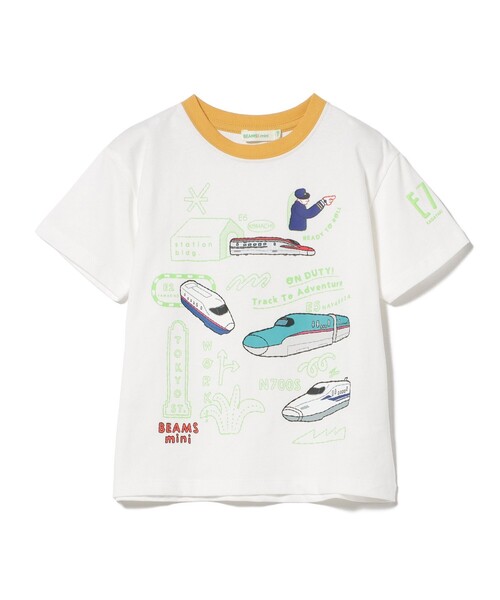 BEAMS mini（ビームスミニ）の「JR 新幹線 Tシャツ 2026SS（90～140cm）（Tシャツ/カットソー・キッズ・サックスブルー/ネイビー/オフホワイト・100/90/140/130/120/110）」の17枚目の写真
