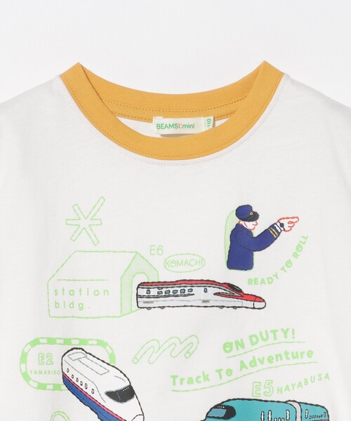 BEAMS mini（ビームスミニ）の「JR 新幹線 Tシャツ 2026SS（90～140cm）（Tシャツ/カットソー・キッズ・サックスブルー/ネイビー/オフホワイト・100/90/140/130/120/110）」の19枚目の写真