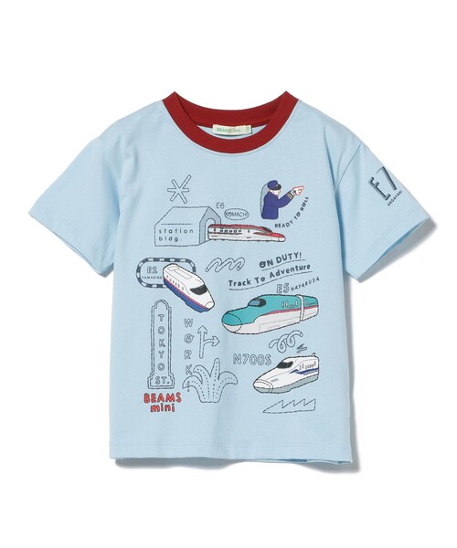 BEAMS mini（ビームスミニ）の「JR 新幹線 Tシャツ 2026SS（90～140cm）（Tシャツ/カットソー・キッズ・サックスブルー/ネイビー/オフホワイト・100/90/140/130/120/110）」の22枚目の写真