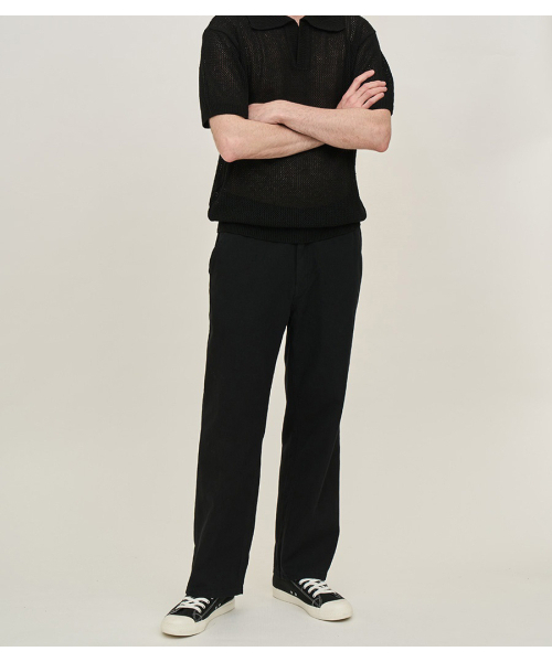 BLACKBROWN（ブラックブラウン）の「セミワイドフィットコットンパンツ[ブラック]（その他パンツ・メンズ・ブラック・SMALL/MEDIUM/LARGE/X-LARGE/XX-LARGE）」の3枚目の写真