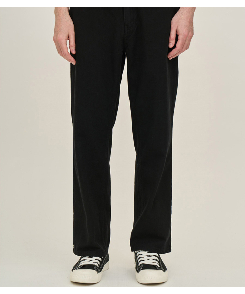 BLACKBROWN（ブラックブラウン）の「セミワイドフィットコットンパンツ[ブラック]（その他パンツ・メンズ・ブラック・SMALL/MEDIUM/LARGE/X-LARGE/XX-LARGE）」の4枚目の写真