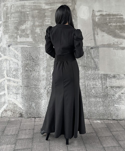 LVEU.（ラブユ.）の「【LVEU.】ハイウエストマーメイドスカート / ボトムス スカート オケージョン マーメイド ハイウエスト ロング モード ブラック グレー（スカート・レディース・グレー/ブラック・FREE）」の10枚目の写真