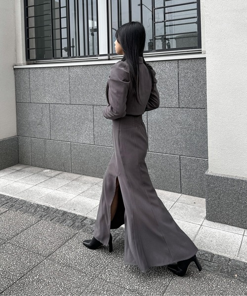 LVEU.（ラブユ.）の「【LVEU.】ハイウエストマーメイドスカート / ボトムス スカート オケージョン マーメイド ハイウエスト ロング モード ブラック グレー（スカート・レディース・グレー/ブラック・FREE）」の16枚目の写真