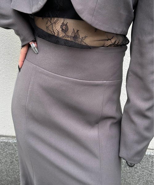 LVEU.（ラブユ.）の「【LVEU.】ハイウエストマーメイドスカート / ボトムス スカート オケージョン マーメイド ハイウエスト ロング モード ブラック グレー（スカート・レディース・グレー/ブラック・FREE）」の17枚目の写真