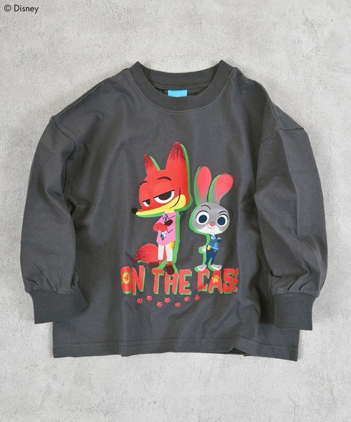 MARKEY'S(マーキーズ)の「【ズートピア】プリントロンTee(Tシャツ/カットソー・キッズ・ホワイト系その他/ベージュ系その他/パープル系その他/チャコール/グリーン系その他・80/90/95/100/110/120/130)」の2枚目の写真