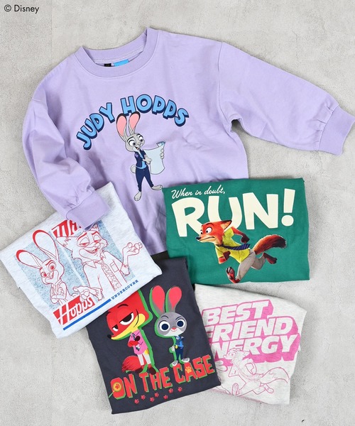 MARKEY'S(マーキーズ)の「【ズートピア】プリントロンTee(Tシャツ/カットソー・キッズ・ホワイト系その他/ベージュ系その他/パープル系その他/チャコール/グリーン系その他・80/90/95/100/110/120/130)」の6枚目の写真