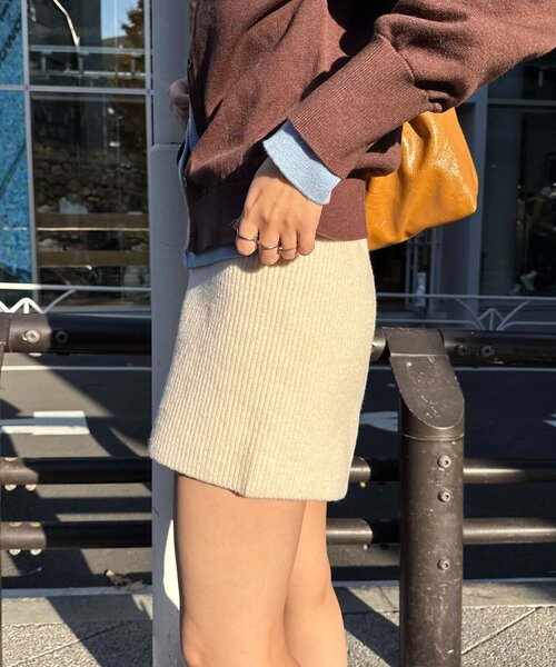 CIAOPANIC（チャオパニック）の「【neutral by ciaopanic】ニットショートパンツ（その他パンツ・レディース・アイボリー/ブラウン・FREE）」の15枚目の写真