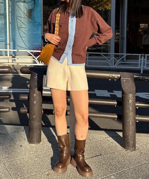 CIAOPANIC（チャオパニック）の「【neutral by ciaopanic】ニットショートパンツ（その他パンツ・レディース・アイボリー/ブラウン・FREE）」の17枚目の写真