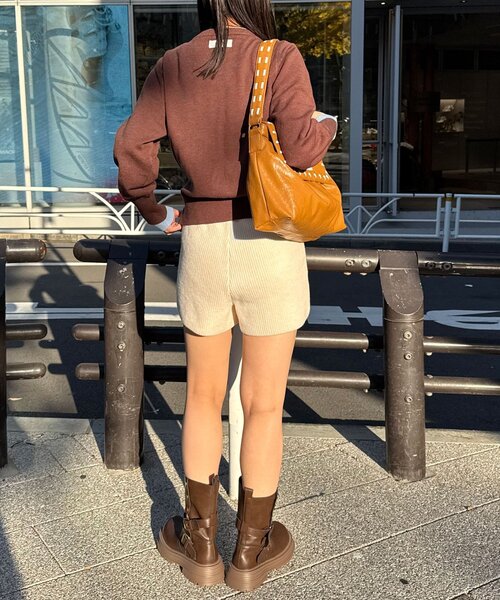 CIAOPANIC（チャオパニック）の「【neutral by ciaopanic】ニットショートパンツ（その他パンツ・レディース・アイボリー/ブラウン・FREE）」の18枚目の写真