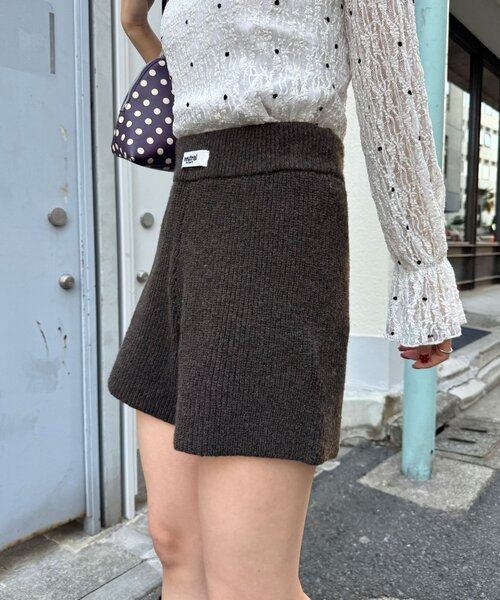 CIAOPANIC（チャオパニック）の「【neutral by ciaopanic】ニットショートパンツ（その他パンツ・レディース・アイボリー/ブラウン・FREE）」の9枚目の写真