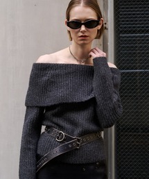 JOSE MOON | OFF SHOULDER BULKY KNIT/オフショルダーバルキーニット(ニット/セーター)
