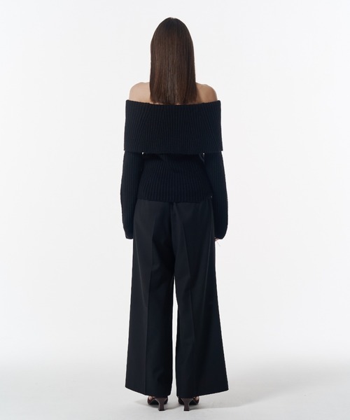 JOSE MOON（ジョゼムーン）の「OFF SHOULDER BULKY KNIT/オフショルダーバルキーニット（ニット/セーター・レディース・グレー/ベージュ/ブラック・FREE）」の11枚目の写真