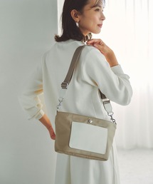 【Breath TOPKAPI sis】【WEB限定】ナイロン レザーポケット ミニ ショルダーバッグ 軽量 / CALM カーム