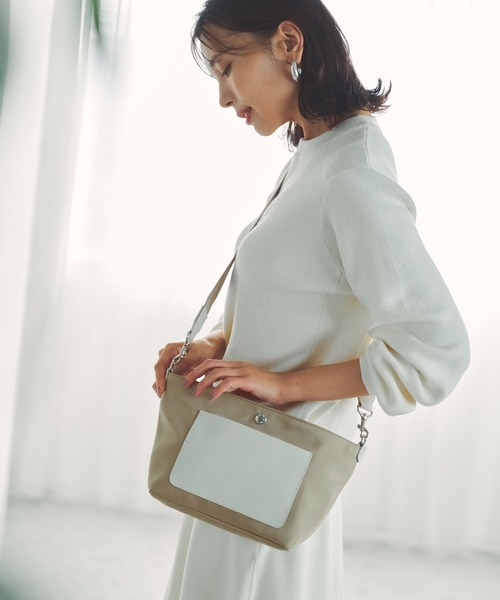 Breath TOPKAPI(ブレストプカピ)の「【Breath TOPKAPI sis】【WEB限定】ナイロン レザーポケット ミニ ショルダーバッグ 軽量 / CALM カーム(ショルダーバッグ・レディース・カーキ/ブラック/ベージュ/グレー・FREE)」の19枚目の写真