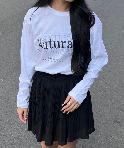 etta(エタ)の「ピンクデザインロンT/長袖Tシャツ(Tシャツ/カットソー・レディース・ホワイト/A・MEDIUM/SMALL/X-LARGE/LARGE)」の7枚目の写真