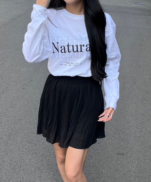 etta(エタ)の「ピンクデザインロンT/長袖Tシャツ(Tシャツ/カットソー・レディース・ホワイト/A・MEDIUM/SMALL/X-LARGE/LARGE)」の8枚目の写真