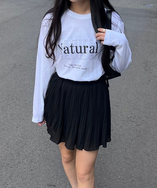 etta(エタ)の「ピンクデザインロンT/長袖Tシャツ(Tシャツ/カットソー・レディース・ホワイト/A・MEDIUM/SMALL/X-LARGE/LARGE)」の9枚目の写真