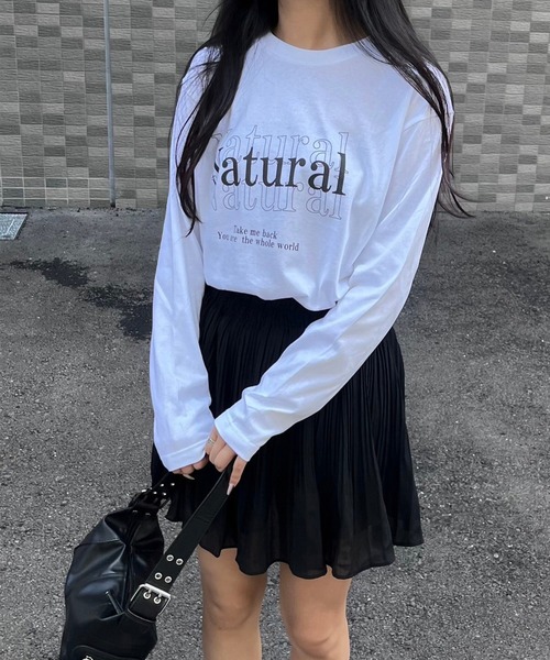 etta(エタ)の「ピンクデザインロンT/長袖Tシャツ(Tシャツ/カットソー・レディース・ホワイト/A・MEDIUM/SMALL/X-LARGE/LARGE)」の10枚目の写真