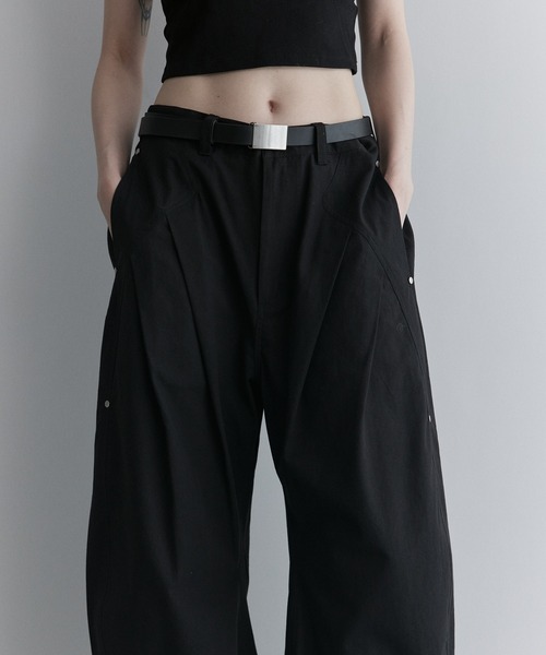 remer(リメール)の「コットンギャバタックカーブパンツ - cotton gabardine tuck curved pants(その他パンツ・メンズ・チャコールグレー/ブラック・LARGE/MEDIUM/SMALL/X-SMALL)」の19枚目の写真
