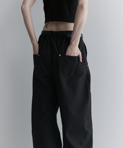 remer(リメール)の「コットンギャバタックカーブパンツ - cotton gabardine tuck curved pants(その他パンツ・メンズ・チャコールグレー/ブラック・LARGE/MEDIUM/SMALL/X-SMALL)」の20枚目の写真