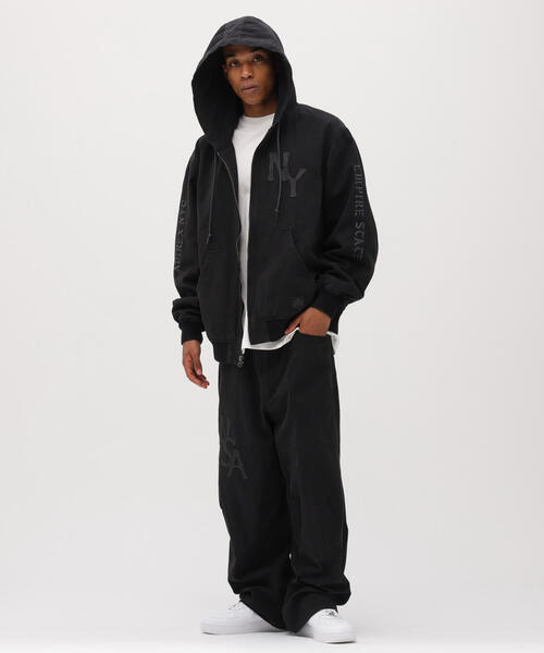 AVIREX(アヴィレックス)の「LEATHER PATCH DUCK HOOD JACKET / レザーパッチ ダック フードジャケット / AVIREX / アヴィレックス(パーカー・メンズ・ブラック/ブラウン・XL/M/L)」の9枚目の写真