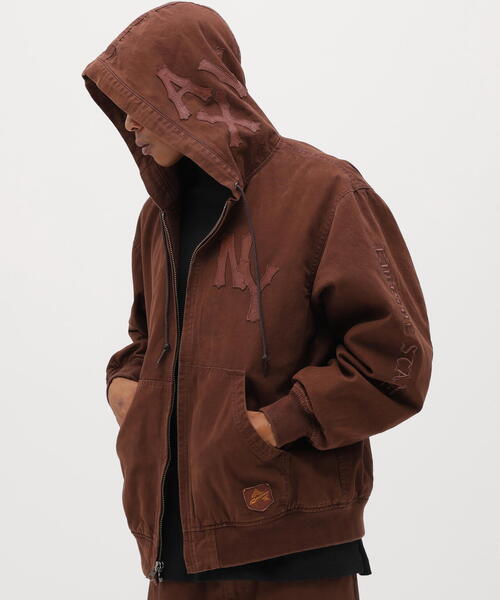 AVIREX（アヴィレックス）の「LEATHER PATCH DUCK HOOD JACKET